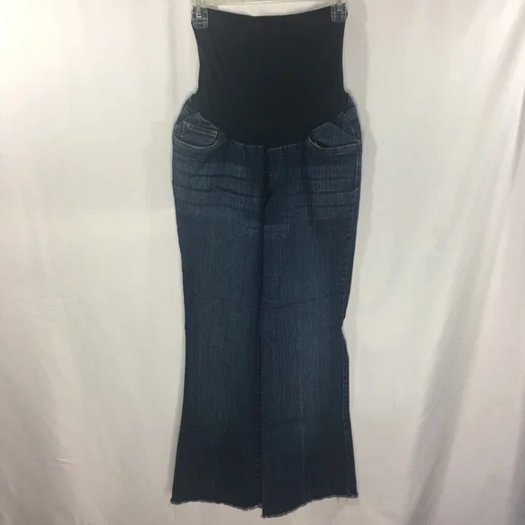 Motherhood Maternity Cut Off Cropped Jeans Size L - Picture 1 of 8